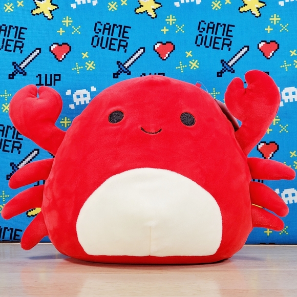 Squishmallow Carlos the Red Crab 8" 2020 UltraSoft Collectible Sealife Plush - Picture 1 of 11